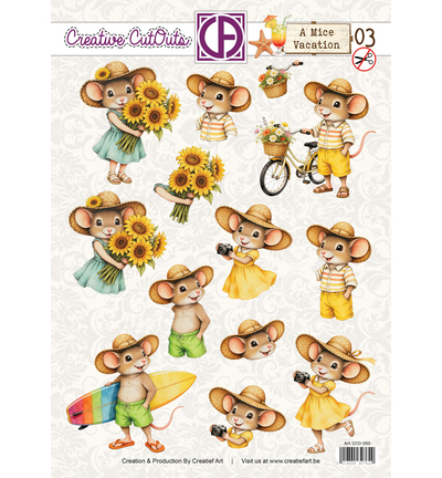 PRE-ORDER - Creatief Art, Uitdrukvel, A Mice Vacation 03 - CCO-050