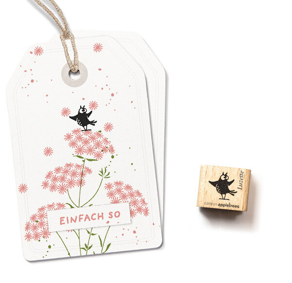 Cats on Appletrees, Ministempel, Vogel Luzette - 28440