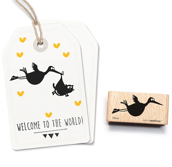 Cats on Appletrees, Stempel, Ooievaar, Dora - 2347