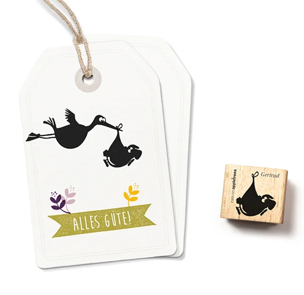 Cats on Appletrees, Stempel, Luier met schaapje, Gertrud - 2349