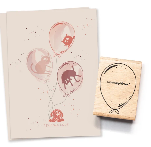 Cats on Appletrees, Stempel, Ballon 5, Outline - 28062