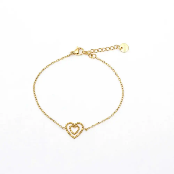 Armband, Dubbel Hartje