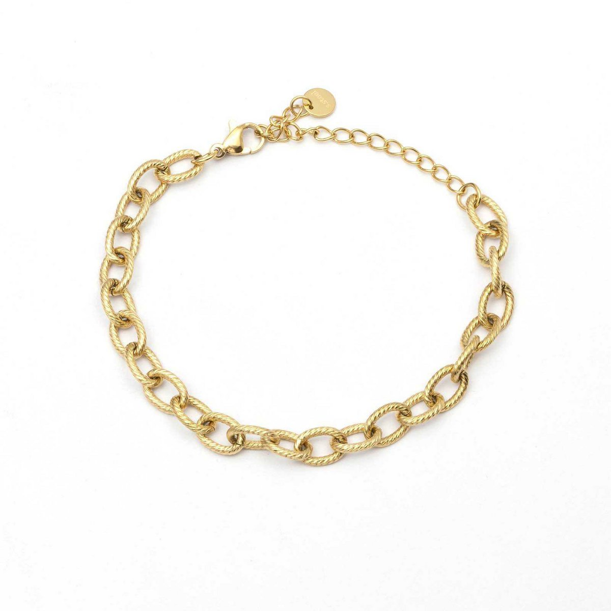 Armband, Schakel, Grof, Goud
