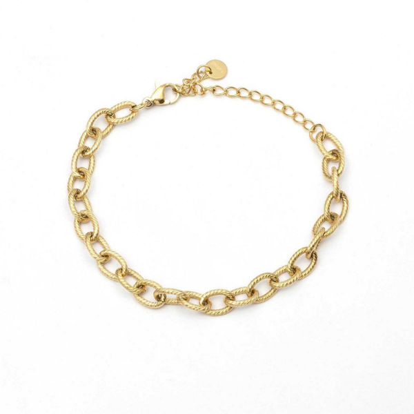 Armband, Schakel, Grof, Goud