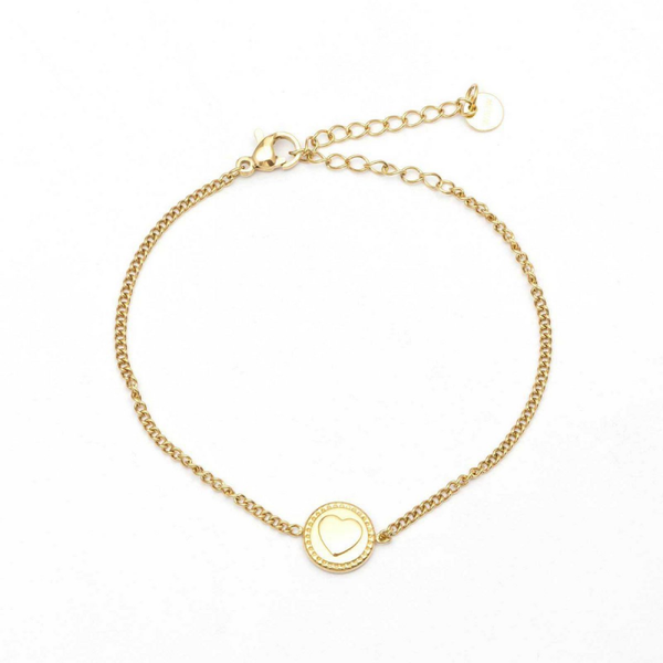 Armband, Hartje dicht, Goud