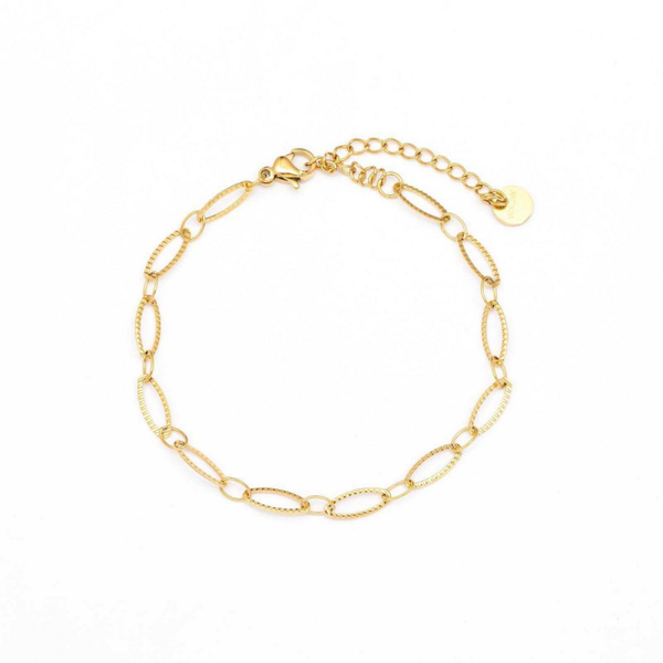 Armband, Schakel, Fijn, Goud