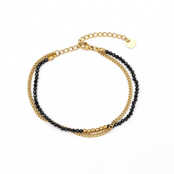 Armband, Zwart/Goud