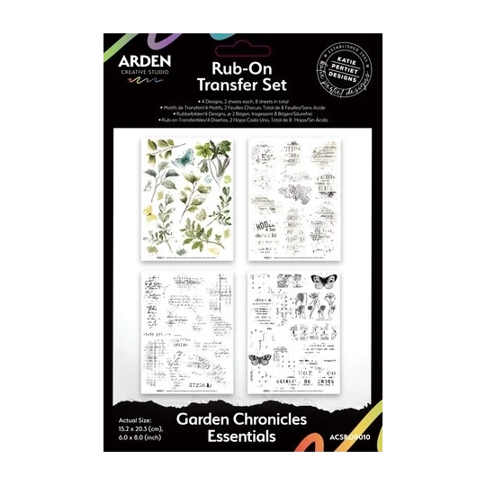 Arden Creative Studio, Garden Chronicles, Rub On Transfer Set - ACSRO0010