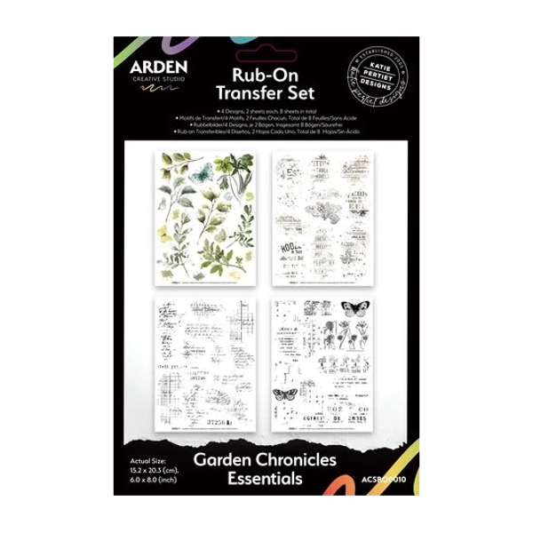 Arden Creative Studio, Garden Chronicles, Rub On Transfer Set - ACSRO0010