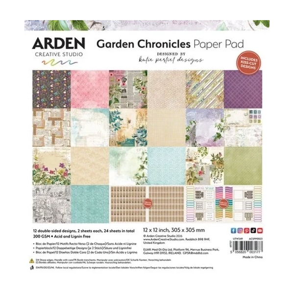 Arden Creative Studio, Garden Chronicles, Paperpad, 12 x 12 inch - ACSPP0023