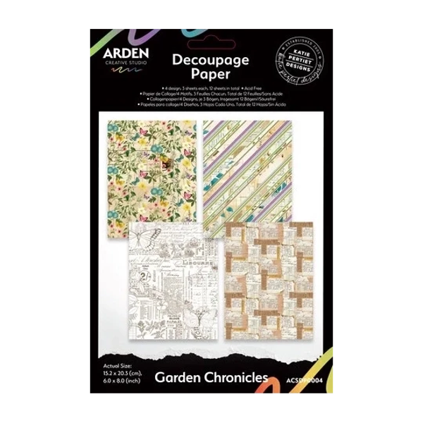 Arden Creative Studio, Garden Chronicles, Decoupage Paper, 6x8 inch - ACSDP0004