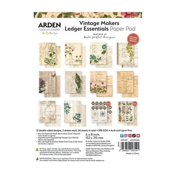 Arden Creative Studio, Garden Chronicles, Paperpad, Essentials, 6x8 inch - ACSPP0025