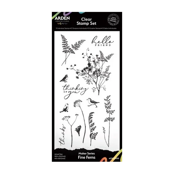 Arden Creative Studio, Maker Series, Clear Stamp, Fine Ferns - ACSCS0030