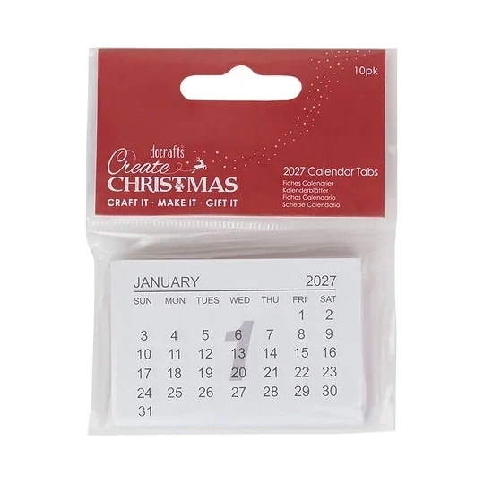 Do Crafts, Create Christmas, Calendar Tabs 2027, 10 pcs - PMA172327