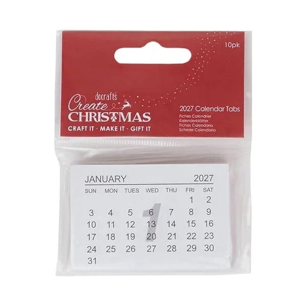 Do Crafts, Create Christmas, Calendar Tabs 2027, 10 pcs - PMA172327