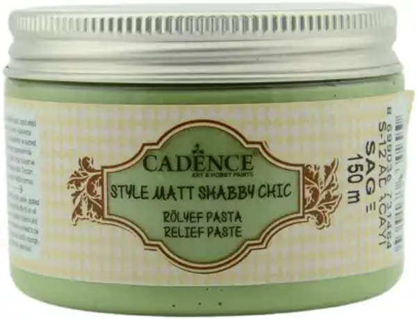 Cadence, Style Mat, Shabby Chic Relief Pasta, Sage