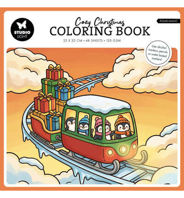 PRE-ORDER - Studiolight, Cozy Christmas, Coloring Book, Polar Magic - SL-ES-CB12
