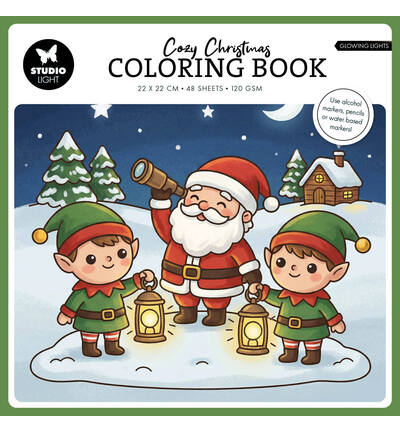 PRE-ORDER - Studiolight, Cozy Christmas, Coloring Book, Glowing Lights - SL-ES-CB14