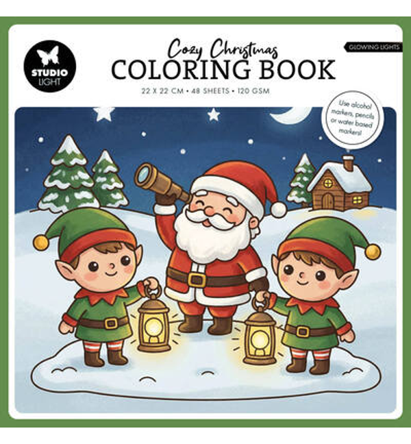 PRE-ORDER - Studiolight, Cozy Christmas, Coloring Book, Glowing Lights - SL-ES-CB14