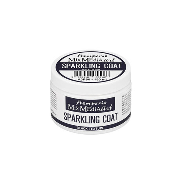 Stamperia, Sparkling Coat, Black Texture - K3P80