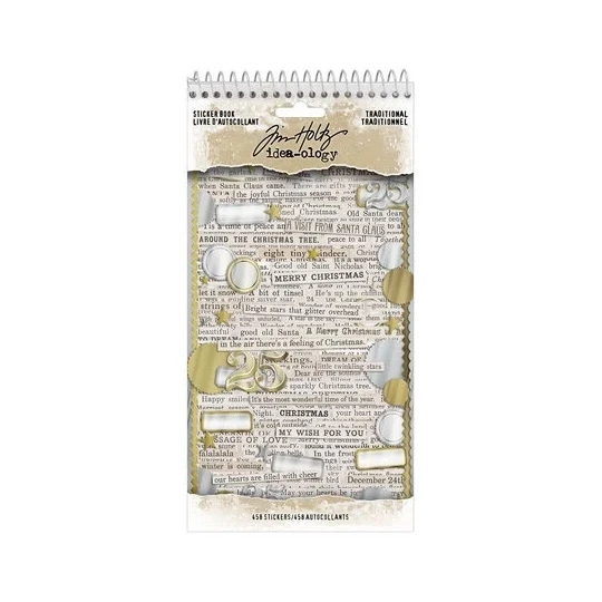 Tim Holtz, Christmas, Sticker Book, Traditional - TH94503