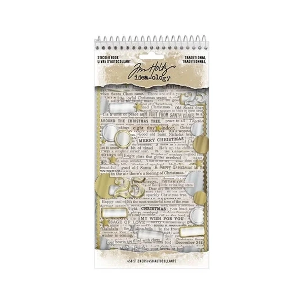 Tim Holtz, Christmas, Sticker Book, Traditional - TH94503