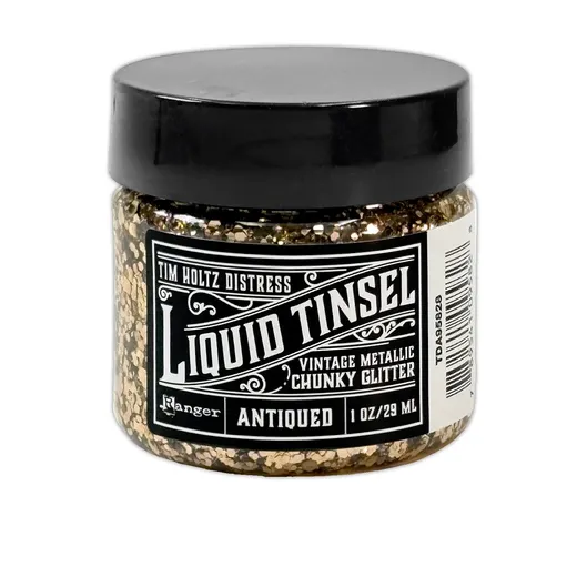 Tim Holtz, Distress Liquid Tinsels, Chunky Glitter, Antiqued - TDA95828