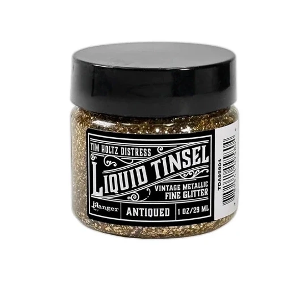 Tim Holtz, Distress Liquid Tinsels, Fine Glitter, Antiqued - TDA95804