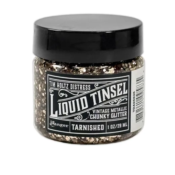 Tim Holtz, Distress Liquid Tinsels, Chunky Glitter, Tarnished - TDA95835