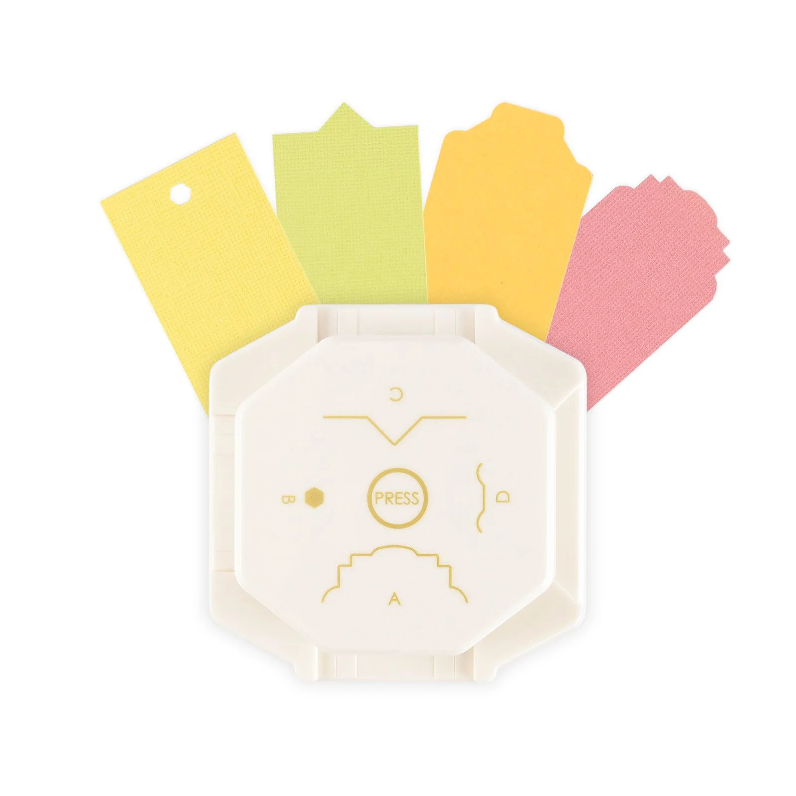 Vaessen Creative, 4-in-1 hoekpons, Hexagon Labels - 2137-139