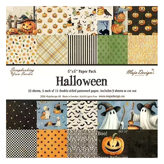 Maja Design, Paperpad, Halloween, 6x6 inch