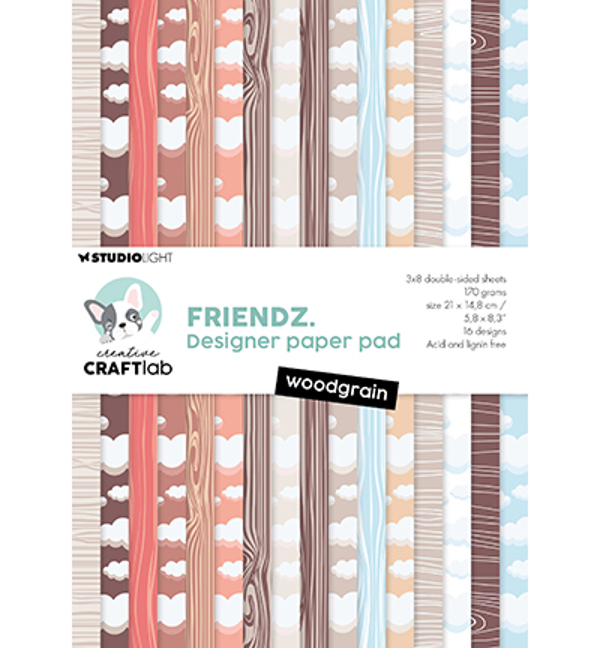 CraftLab, Paperpad, Friendz, Woodgrain - CCL-FR-DPP241