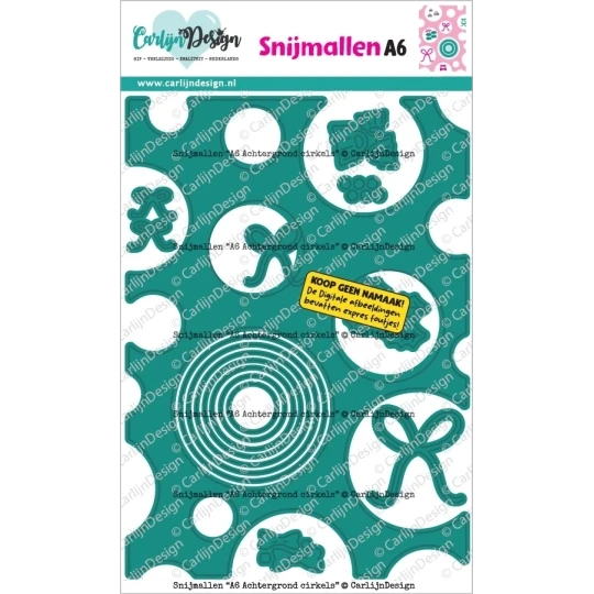 Carlijn Design, Snijmal, A6 Achtergrond Cirkels - CDSN-0399