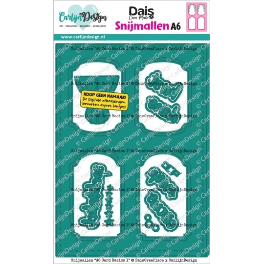 Carlijn Design, Snijmal, A6 Cards Basics 1 - CDSN-0398