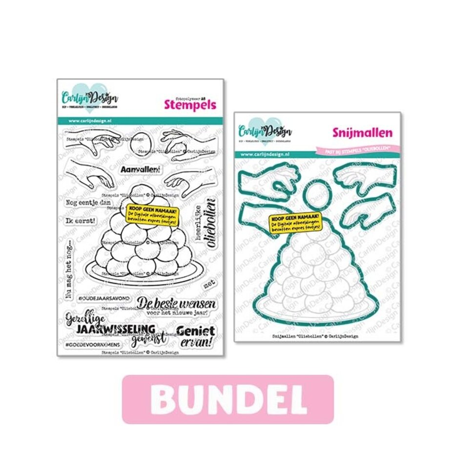 Carlijn Design, SET, Stamp/Dies, Oliebollen - CDST-0189/CDSN-0407