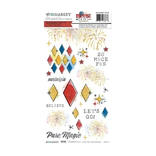 49 and Market, Rub On Transfer Set, Blendable, Mouse & Co., by Michelle Coleman, 6x12 inch - MMC-37678