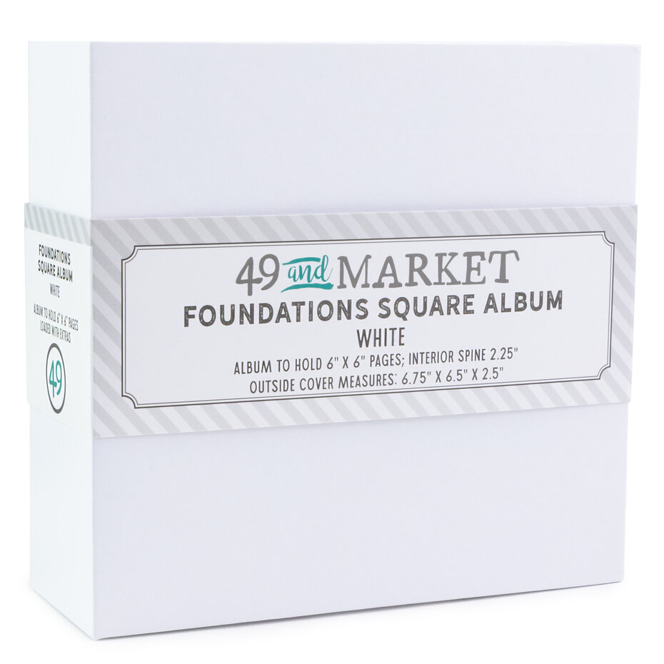 49 and Market, Foundations, Square Album, White - FA-36725