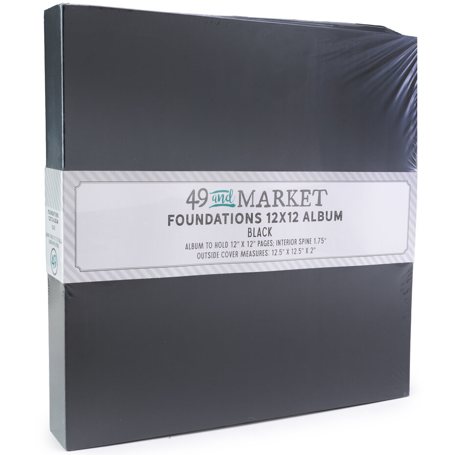 49 and Market, Foundations, Album, Black, 12x12 inch - FA-36701