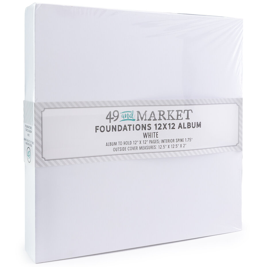 49 and Market, Foundations, Album, White, 12x12 inch - FA-36695