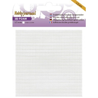 Hobbyjournaal, Foam Blokjes, 1,5 mm - HJFOAM015