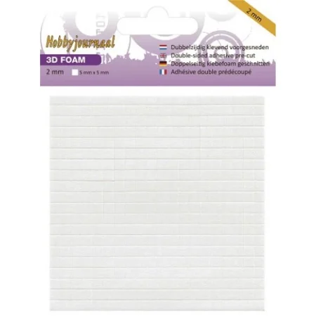 Hobbyjournaal, Foam Blokjes, 2 mm - HJFOAM02