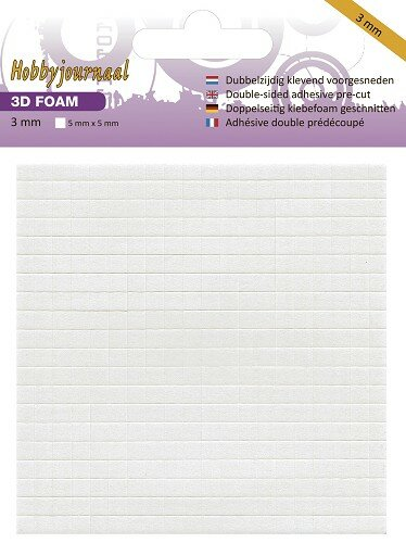 Hobbyjournaal, Foam Blokjes, 3 mm - HJFOAM03