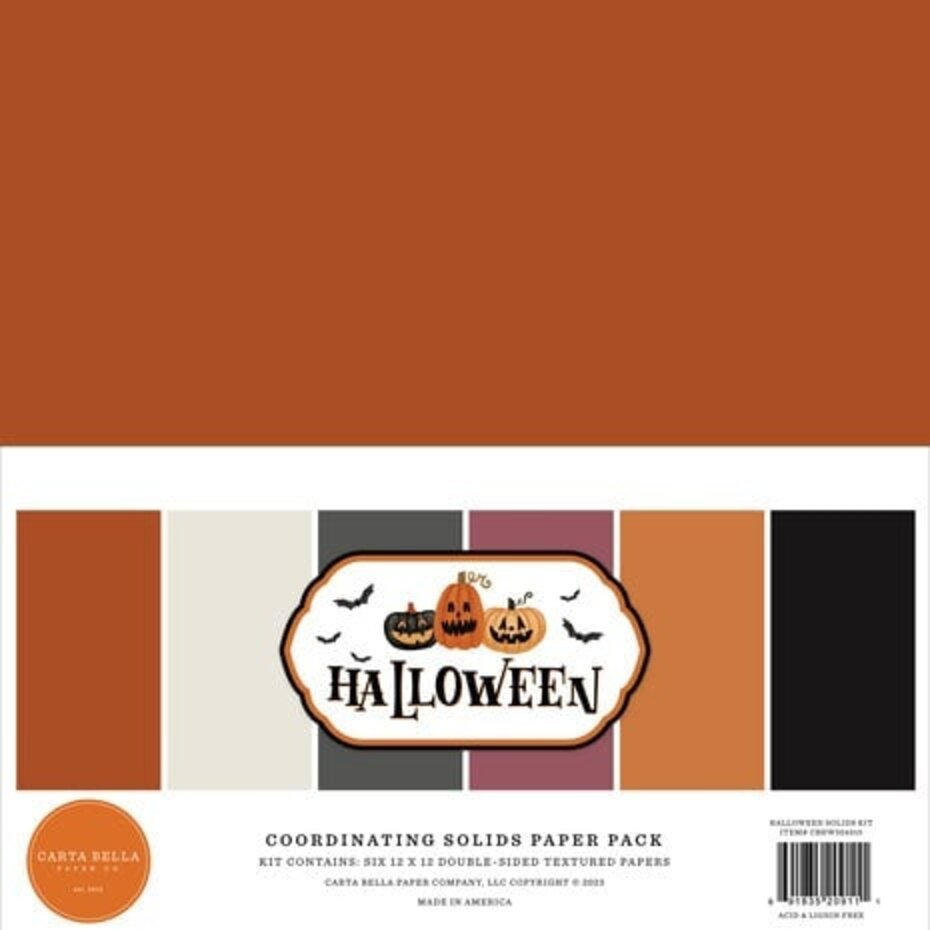 Echo Park, Scrapbook Paperpad, Coordinating Solids, Halloween - CBHW324015