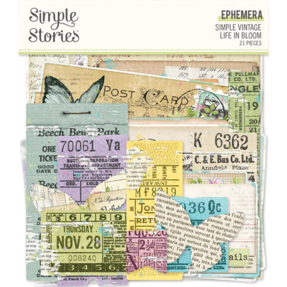 Simple Stories, Ephemera, Simple Vintage, Life in Bloom - 19731
