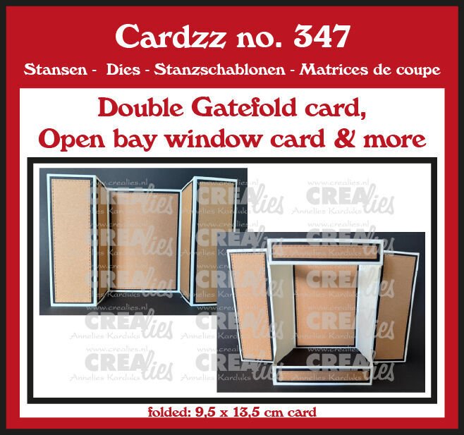 Crealies, Snijmal, Cardzz, Double Gatefold Card - CLCZ347
