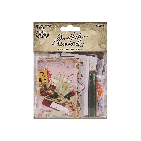 Tim Holtzs, Ephemera Snippets, Palette (136 pcs) - TH94485