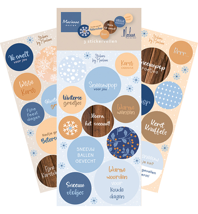 PRE-ORDER - Marianne Design, Stickers, Frosty Winter by Marleen - CA3234