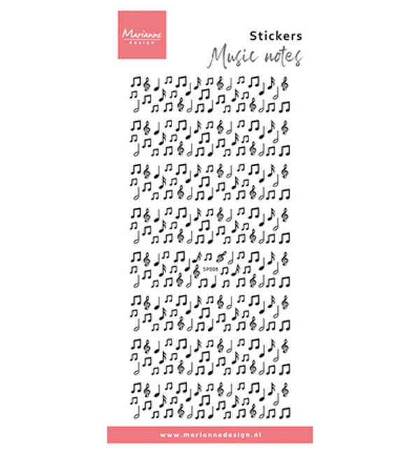 PRE-ORDER - Marianne Design, Stickers, Music Notes - CA3235