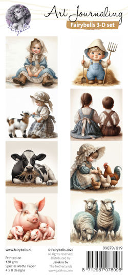 Fairybells, Art Journaling Set, Boerderij, 3D setje - 99079/019