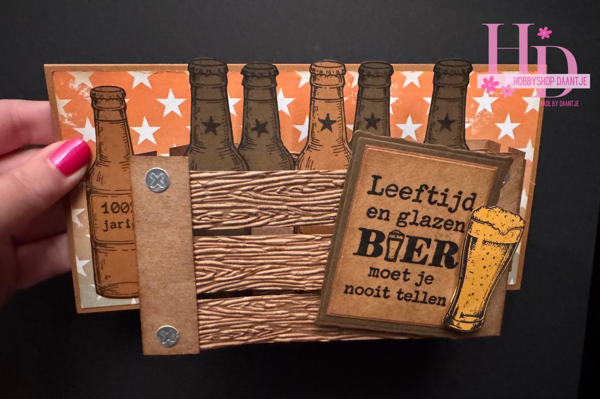 Workshoppakket - Pop-Up Bierkratje (incl. stap-voor-stap werkbeschrijving)
